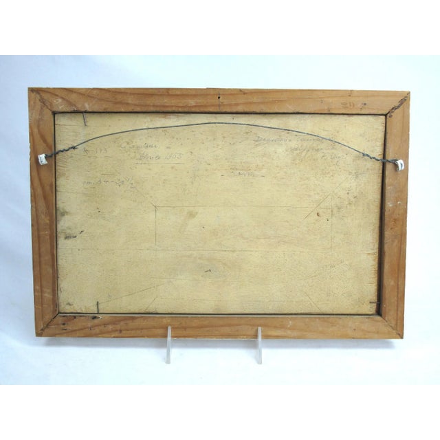 1950s Vintage Desiderio Tanfani Italian Landscape Oil on Board Painting For Sale - Image 4 of 7