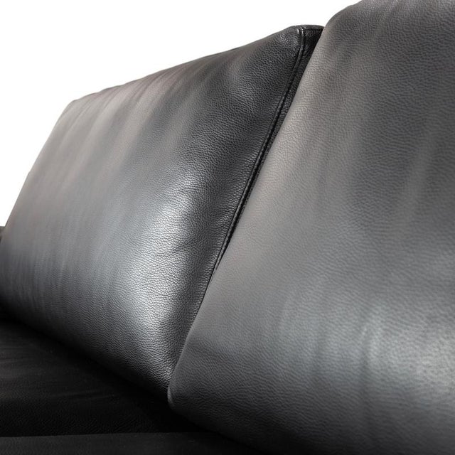 Modern Model 3300 3-Seater Sofa in Black Leather from Rolf Benz For Sale - Image 3 of 11