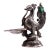 Silver-Plated Phoenix Oil Lamp With Gemstone Inlay, 845g, Figural Bird Ewer For Sale