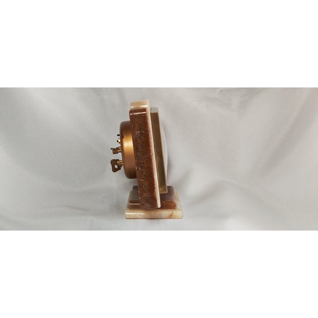 Copper 1955 Bayard Bedside Alarm Clock With Onyx Base For Sale - Image 8 of 8