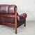 Wood Armchair in Leather For Sale - Image 7 of 8