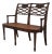 Theodore Alexander Regency Mahogany Brass Inlaid Cane Seat Bench For Sale