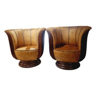 Art Deco Tulip Armchairs, 1920s, Set of 2 For Sale