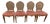 4 Vintage French Louis XVI Style Cane Back Chairs For Sale