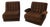 Vintage Modular Chairs in Corduroy Brown, 1970s, Set of 2 For Sale