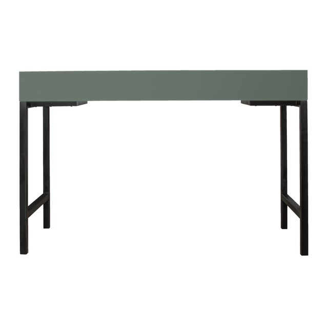Wood Maple Writing Desk - Evergreen For Sale - Image 7 of 8