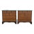 Late 20th Century Baker Milling Road Cherry Burlwood Georgian Dressers - A Pair For Sale
