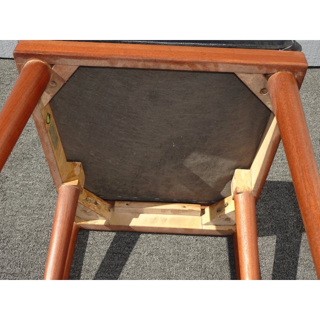 Vintage Mid Century Danish Modern Black Side Chair For Sale - Image 12 of 13