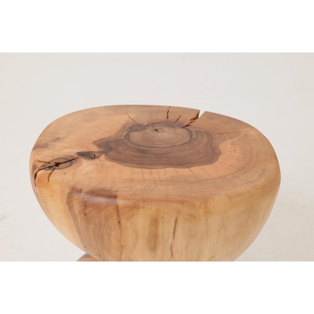 Sculptural Side Table in Wood by Logniture For Sale - Image 6 of 13