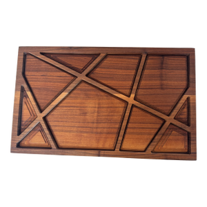 Modern Eco-Friendly Walnut Wood Puzzle Tray Signed Limited Edition From Materious, Chicago