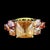 Metal Bold Dinner Ring of Imperial Topaz and Songea Sapphires Size 7.25 For Sale - Image 7 of 10
