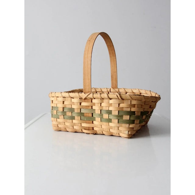 Hand-Woven Harvest Basket For Sale - Image 6 of 12