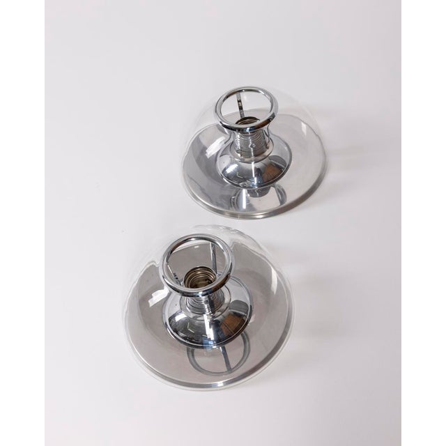 Vintage Italian Wall Lamps in Metal and Glass, 1980s, Set of 2 For Sale - Image 10 of 10