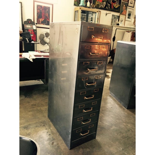 Vintage Polished Modern Metal Steelcase 8Drawer File Chairish