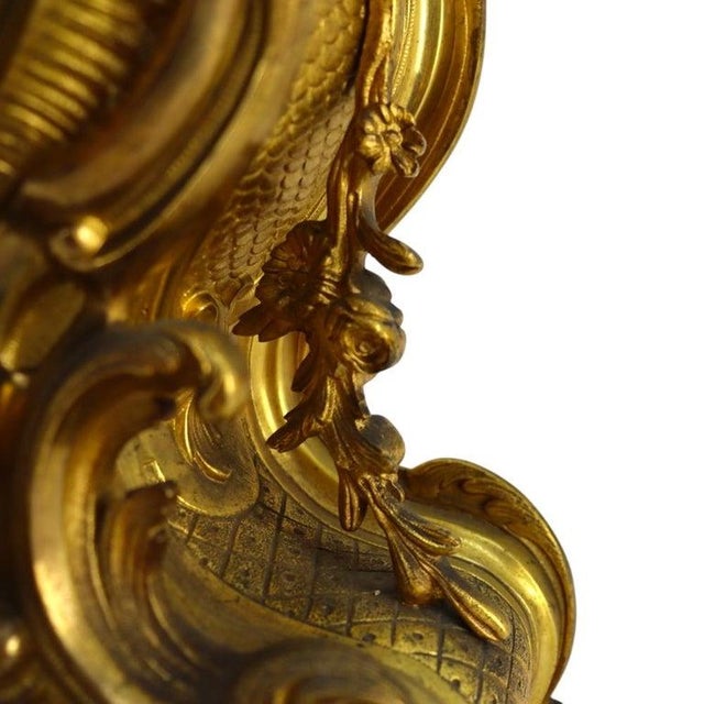 Seth Thomas Louis XIV Style Gilt Bronze Open Escapement Mantle Clock C1900 For Sale - Image 10 of 17