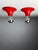 Red Teti Wall Lamps by Vico Magistretti for Artemide, Italy, 1970s, Set of 2 For Sale - Image 8 of 8