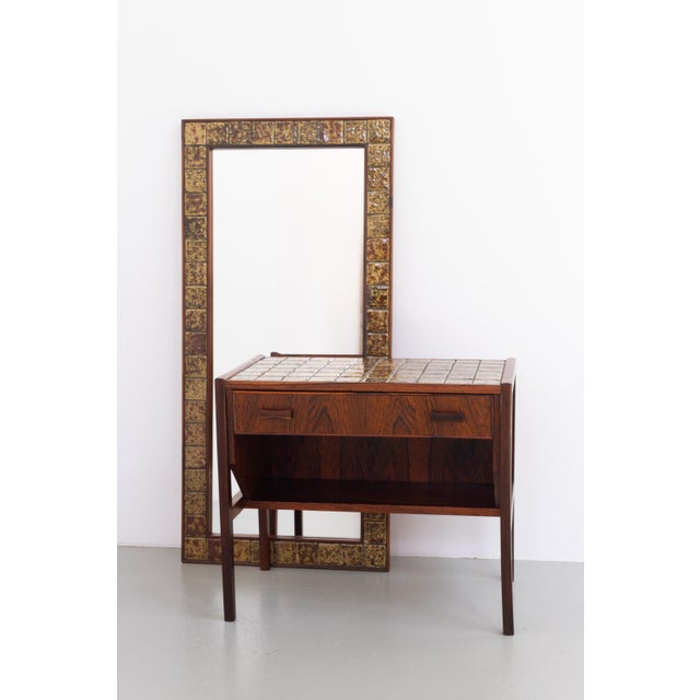 Vintage Danish Rosewood Hallway Mirror and Dresser Set, 1950s, Set of 2 For Sale - Image 18 of 18