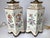 An elegant pair of French porcelain Samson style Armorial decorated table lamps. These are marked "Made in France" on the...