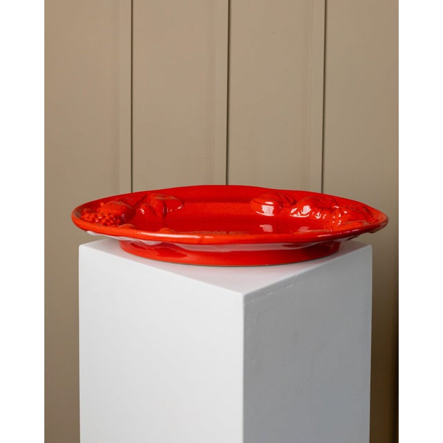 Ceramic Vintage Ceramic Plate, 1980s For Sale - Image 7 of 12