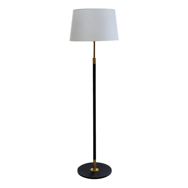 Mid-Century Modern Floor Lamp by Aage Petersen for Le Klint, Denmark, 1970s For Sale