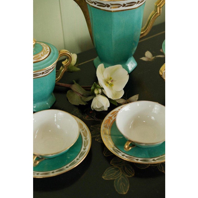 20th Century Tea and Coffee Service by Yolande Manin for Limoges, Set of 15 For Sale - Image 4 of 11
