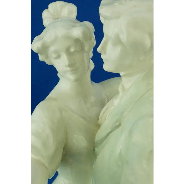 Large Art Nouveau Sculpture Depicting a Dancing Couple by E. Tell for Goldscheider, Austria, Early 1900s For Sale - Image 15 of 18