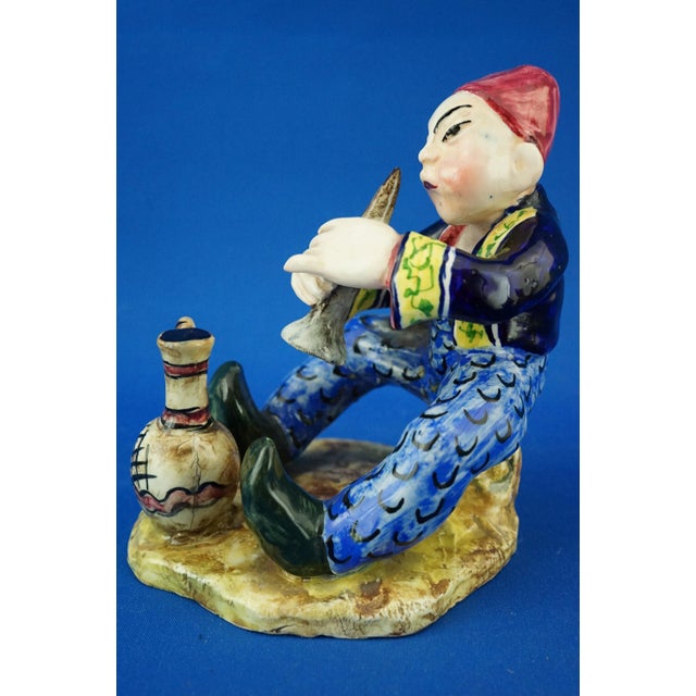 Blue Vintage Italian Art Deco Ceramic Figurine by Leopold Anzengruber, 1950s For Sale - Image 8 of 18