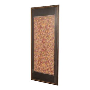 Kashmiri Style Hand Embroidered Crewel Framed Textile