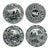 Set of 4 Vintage Spode Black and White 10.5" Decorative Dinner Plates. The Archive Collection. For Sale