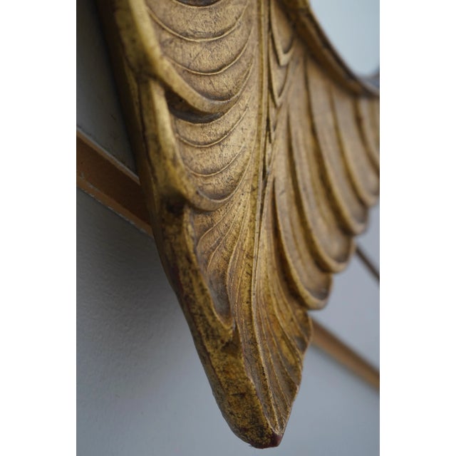 Vintage Square Gold Leaf Finish Decorator Leaf Mirror For Sale In Philadelphia - Image 6 of 9