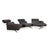 Monroe Leather Corner Sofa in Grey Anthracite and Wood Brown with Right Chaise Lounge and Manual Function from Koinor For Sale - Image 6 of 18