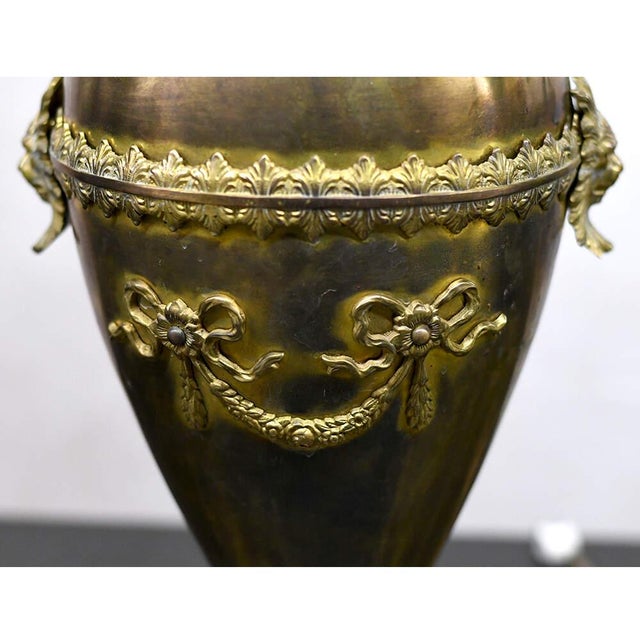 Victorian Converted Banquet Oil Lamp With Lion Motifs by the Meteor Lamp Company For Sale - Image 4 of 11