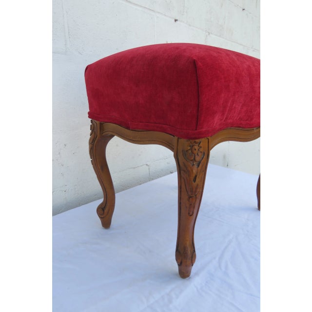 French Vintage 1960s Footstool Ottoman 6129 For Sale - Image 10 of 14