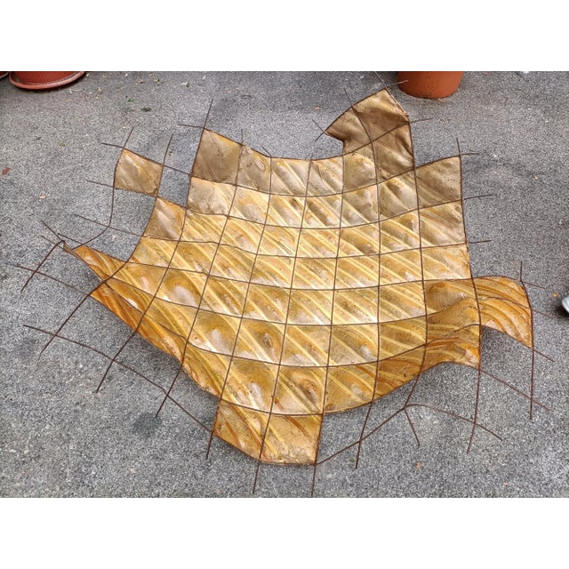 Large Sculptural Wall-Mounted Lampshade in Iron and Fiberglass, 1970s For Sale - Image 15 of 18