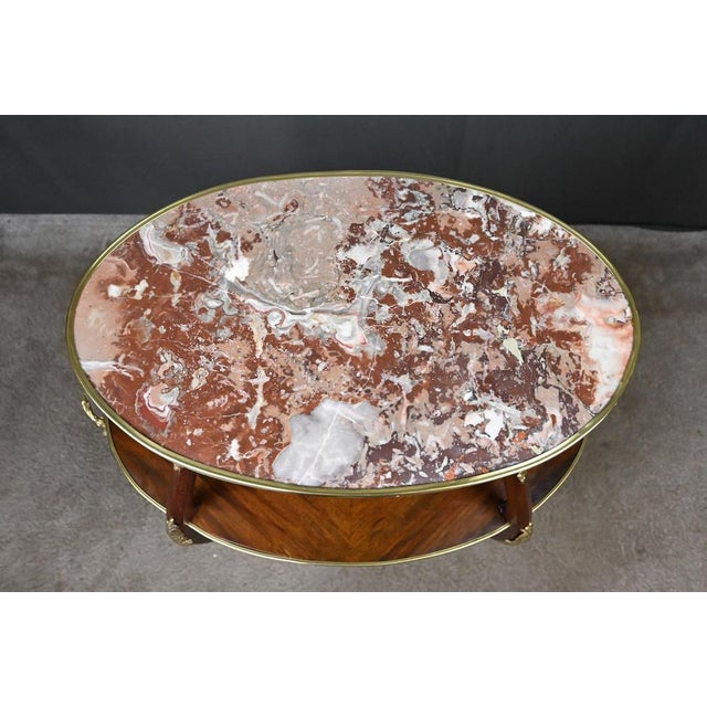 Louis XV Style Mahogany Veneer Tea Table, Early 20th Century For Sale - Image 6 of 18