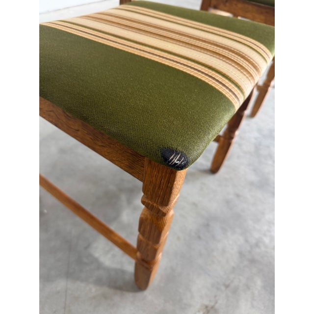 Henning Kjaernulf Attrb Danish Oak Vintage Razor Blade Dining Chairs, Set of 6 For Sale - Image 10 of 12