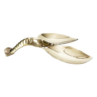 Brass Lobster-Shaped Ashtray, 1970s For Sale