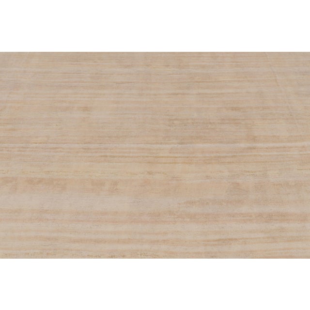 Rug & Kilim Rug & Kilim’s Modern Textural Rug, Solid Cream White and Beige Tone-on-Tone For Sale - Image 4 of 8