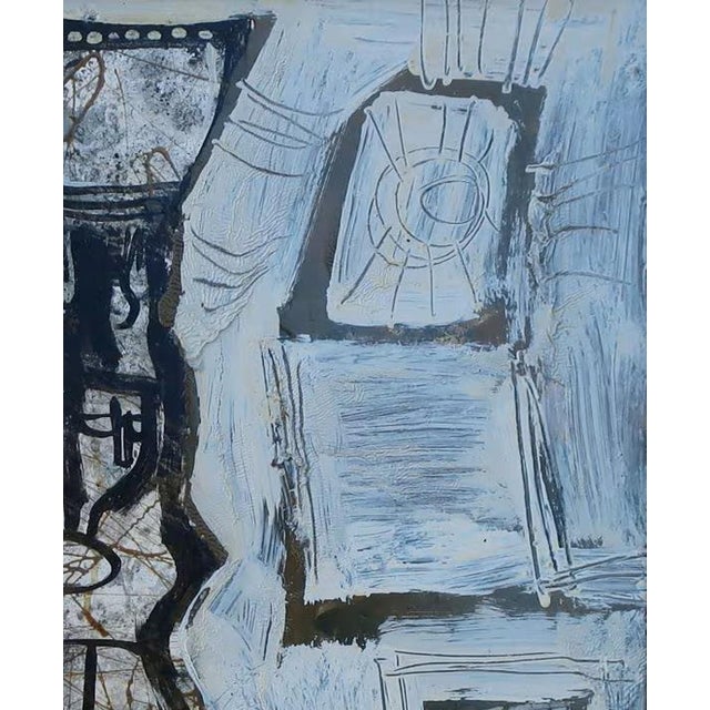 Abstract Avant-Garde Oil Painting, Ukrainian Soviet Art, Sologub n.n. 60-50 For Sale - Image 3 of 6