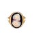 Beautiful vintage cameo ring crafted in solid 10K yellow gold, featuring a classic hand-carved profile cameo set in a...