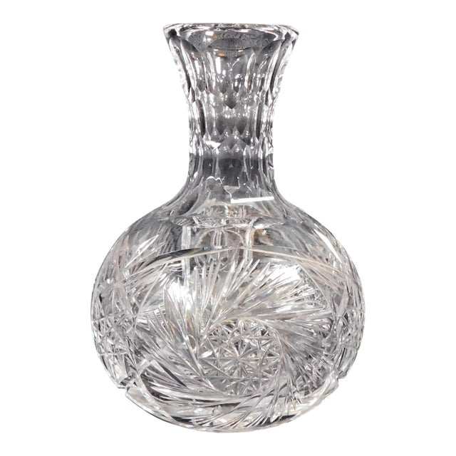 1960s Cut Crystal Carafe For Sale