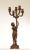 Italian Renaissance Revival Style Bronze Six-Light Figural Candle Holder For Sale - Image 4 of 13
