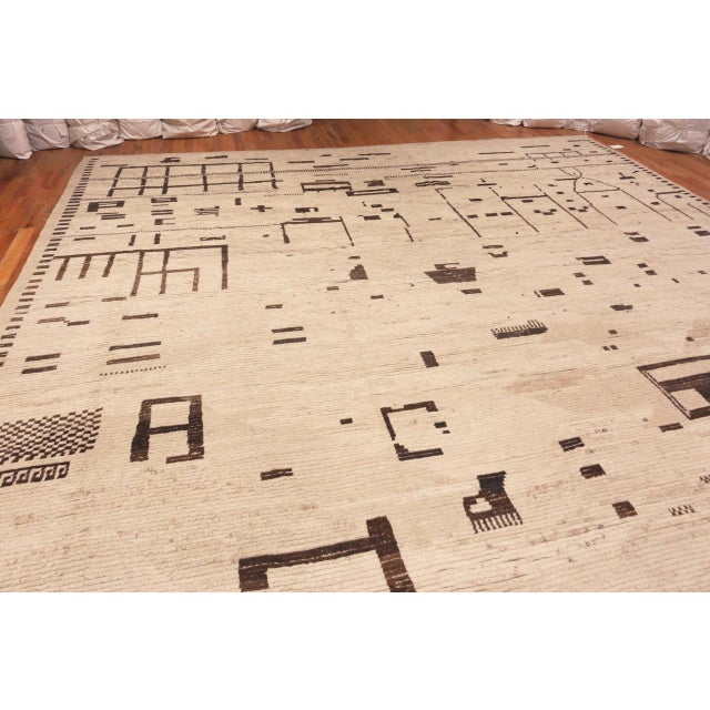 Nazmiyal Collection Large Modern Moroccan Area Rug For Sale - Image 9 of 10