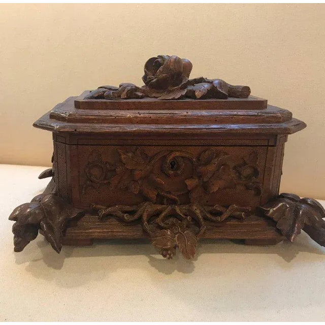 Late 19th Century Antique Black Forest Hinged Box For Sale - Image 9 of 11