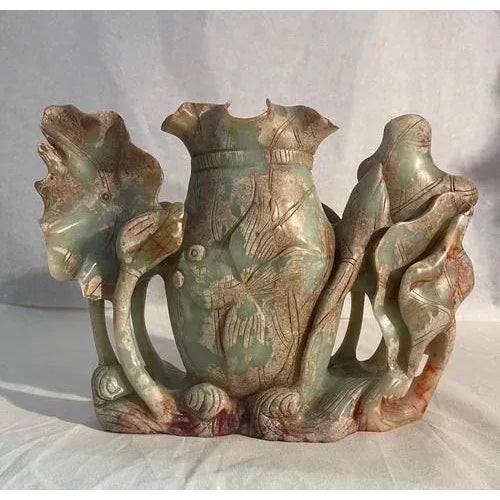 Floral Arrangement Jade Group, China, 19th Century For Sale - Image 7 of 7