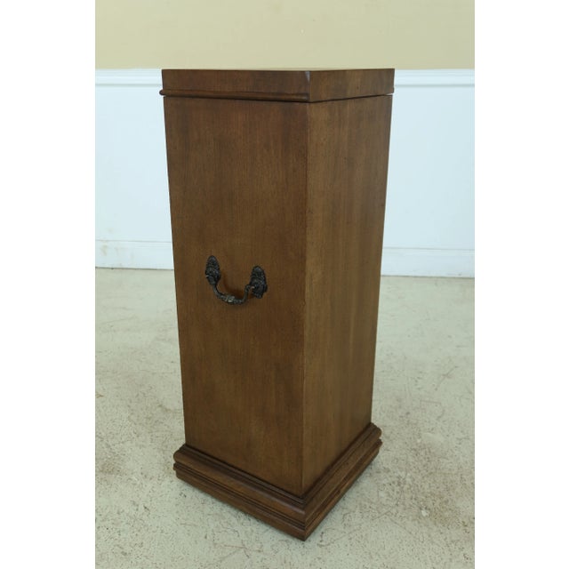 Regency Style Walnut Flip Top Cellerate Cabinet For Sale - Image 9 of 10
