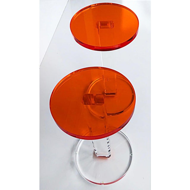 Not Yet Made - Made To Order Iconic Design Gallery Custom-Made Lucite Side Tables-A Pair For Sale - Image 5 of 7