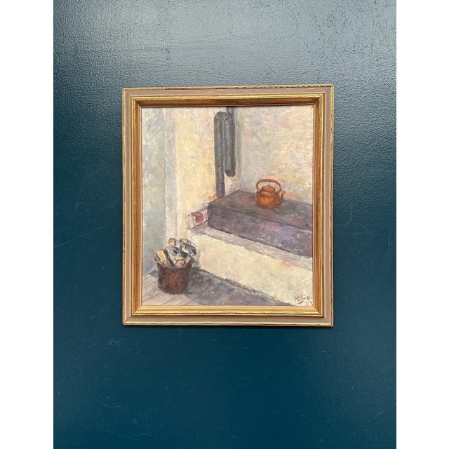 Hanne Jönsson, Panel Oven in the Studio, 1943, Oil on Panel, Framed For Sale - Image 16 of 18
