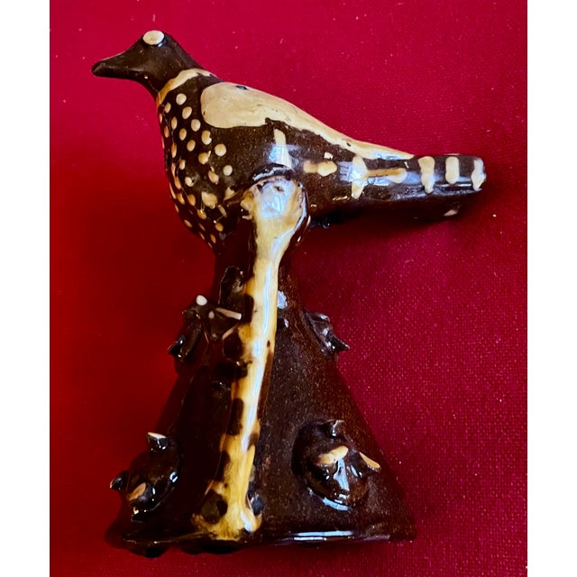 Antique 19th Century English Folk Art Staffordshire Redware Slip Decorated Bird Whistle, Circa 1820 For Sale - Image 14 of 15