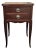 Federal Style Stained Mahogany Two-Drawer Side Table Nightstand, Circa 1940s For Sale